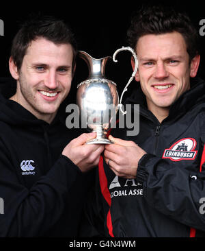 Rugby Union - guerrieri di Glasgow e Edimburgo Lancio di Rugby 1872 Cup - Knockhill Circuito Automobilistico Foto Stock