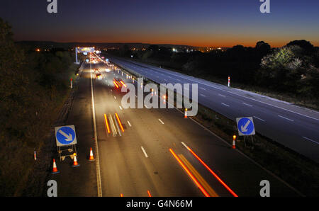 Autostrada M5 crash Foto Stock