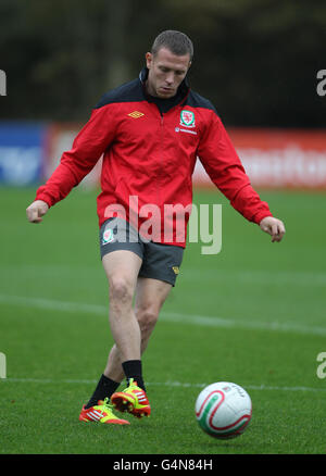 Calcio - amichevole internazionale - Galles v Norvegia - Galles sessione di formazione - Vale Park Foto Stock