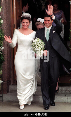 Greek Wedding/Chiesa Foto Stock