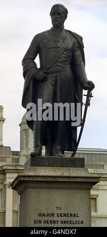 Trafalgar/statua/Henry Havelock Foto Stock