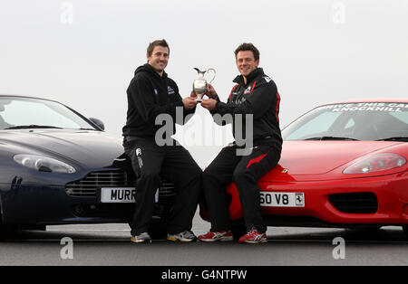 Rugby Union - guerrieri di Glasgow e Edimburgo Lancio di Rugby 1872 Cup - Knockhill Circuito Automobilistico Foto Stock