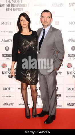 Mary McCartney e Simon Aboud arrivano al Moet British Independent Film Awards all'Old Billingsgate Market di Londra. Foto Stock