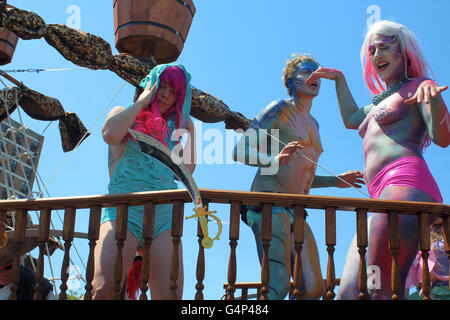 Mermaid Parade 2016, Coney Island, Brooklyn, New York City Foto Stock