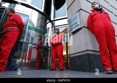 La protesta di Greenpeace Foto Stock