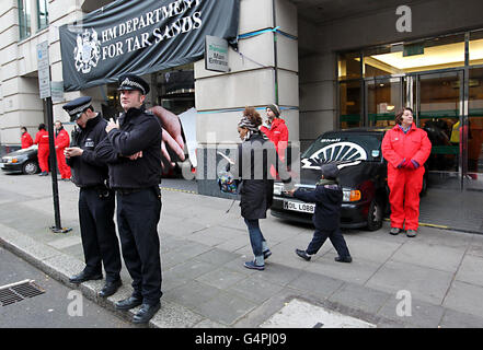 La protesta di Greenpeace Foto Stock