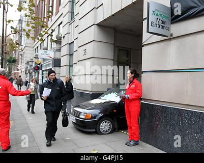 La protesta di Greenpeace Foto Stock