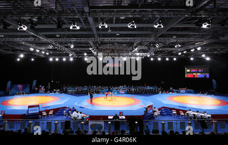 Olimpiadi - Wrestling - London 2012 Test Event - Day Two - Excel Arena. Una vista generale dell'Arena Foto Stock