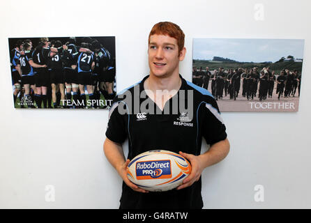Rugby Union - 1872 Cup - Edinburgh v guerrieri di Glasgow - Glasgow Warriors Team annuncio - Scotstoun Stadium Foto Stock