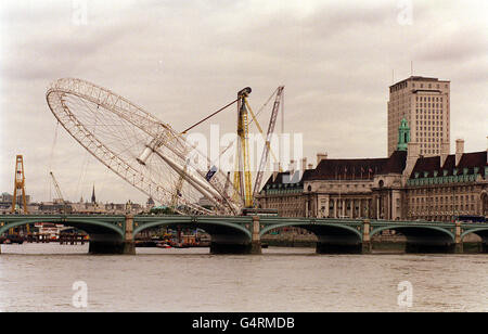 MILLENNIUM Wheel/lift sun Foto Stock