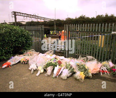 Incidente ferroviario/ghirlande piscina Foto Stock