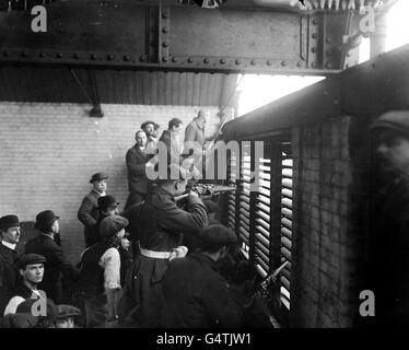 Assedio a 100 Sidney Street, Houndsditch, East London - 1911 Foto Stock