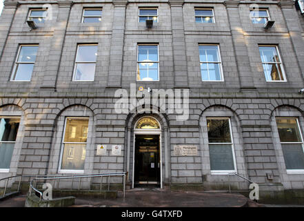 Scorte di Aberdeen High Court. Vista generale di un'alta corte di Aberdeen. Foto Stock