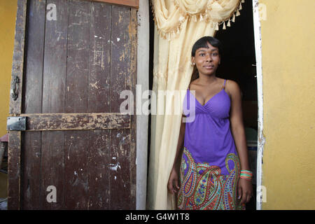 Haiti pista violenza Foto Stock