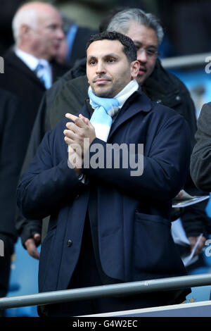 Calcio - Barclays Premier League - Manchester City v Tottenham Hotspur - Etihad Stadium. Khaldoon al Mubarak, presidente della città di Manchester Foto Stock