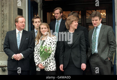 Andrew Parker-Bowles & Rosmarino Pitman Wedding Foto Stock