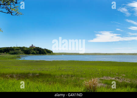 Stagno di sale, Cape Cod, Massachusetts in una giornata di sole Foto Stock