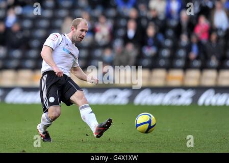 Calcio - fa Cup - quarto turno - Derby County v Stoke City - Pride Park. Gareth Roberts, contea di Derby Foto Stock