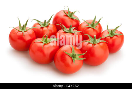 Pomodori rossi isolato Foto Stock