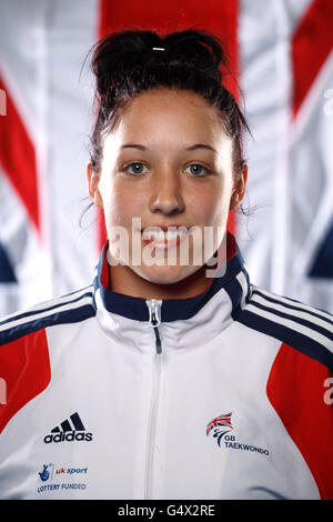 Olimpiadi - Taekwondo Media Day - dieci acri. Stella Whitehead della Gran Bretagna durante la giornata dei media a Ten Acres, Manchester. Foto Stock