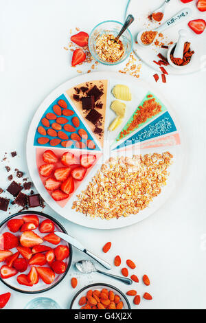 Che cosa è per colazione (fragola farina di avena) Foto Stock