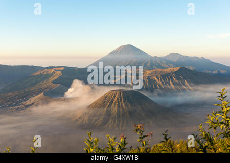 Indonesia, Java, Pasuruan, vista del paesaggio vulcanico Foto Stock