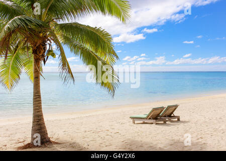 Isole di Cook, Aitutaki, Spiaggia Foto Stock