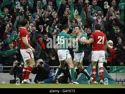 Il Rugby - RBS 6 Nazioni Campionato 2012 - Irlanda v Galles - Aviva Stadium Foto Stock