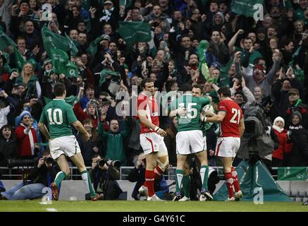 Il Rugby - RBS 6 Nazioni Campionato 2012 - Irlanda v Galles - Aviva Stadium Foto Stock