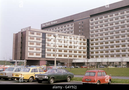 Il viaggio in aereo - Aeroporto di Heathrow Hotel - London Heathrow Airport Foto Stock