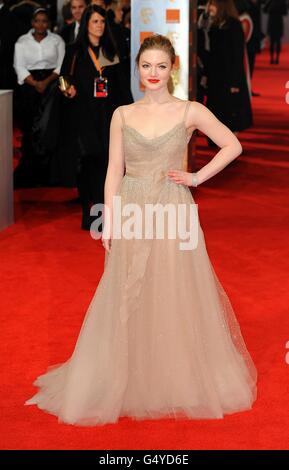 Holliday Grainger arriva per i 2012 Orange British Academy Film Awards al Royal Opera House, Bow Street, Londra. Foto Stock