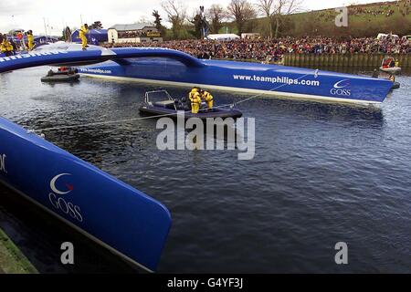 Catamarano Pete Goss Foto Stock