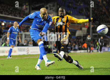 Calcio - Npower Football League Championship - Birmingham City / Hull City - St Andrews. Il Marlon King di Birmingham City (a sinistra) e l'Aaron McLean di Hull City (a destra). Foto Stock