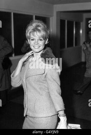 Brigitte Bardot - Aeroporto di Heathrow - Londra Foto Stock