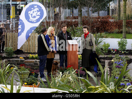 The Princess Royal apre la Blue Peter Garden Foto Stock