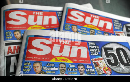 Nuova Domenica Sun tabloid Foto Stock