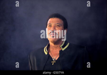 Sabato 18 Giugno Lionel Richie riproduce il Liberty Stadium data di inizio del tour del Regno Unito. Foto Stock