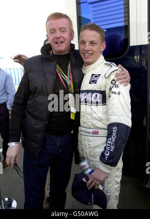 Brit F1 GP Button & Evans Foto Stock