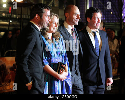 (Da sinistra a destra) James Purefoy, Samantha Morton, Mark strong e Dominic West arrivano per la prima inglese di John carter alla BFI Southbank, Londra. Foto Stock