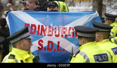 Le proteste di Glasgow Foto Stock