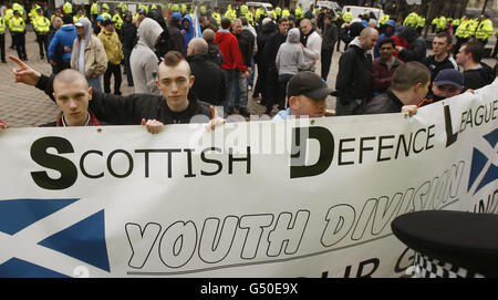 Le proteste di Glasgow Foto Stock