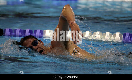 Nick Woodbridge della Gran Bretagna durante la fotocellula all'University of Bath Sports Training Village, Bath. Foto Stock