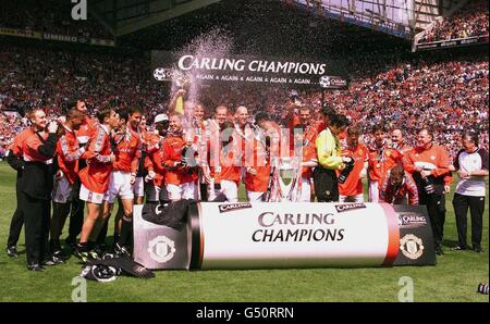 Man U v Spurs champions team Foto Stock