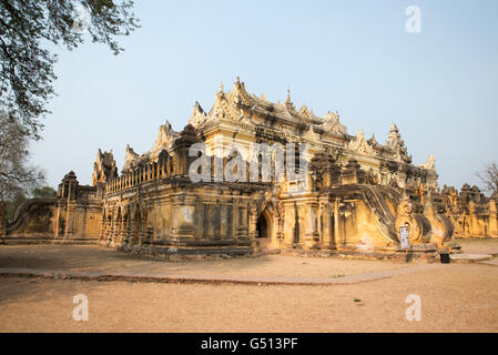 Maha Aung Mye Bonzan Kyaung Monastero, Mingun, Sagaing Regione, Myanmar Foto Stock