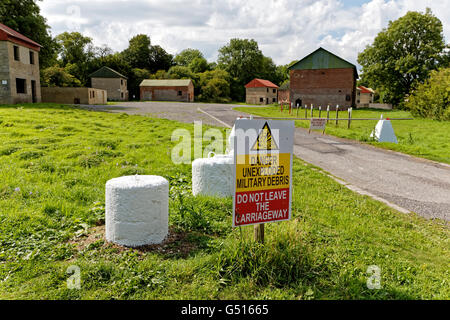 Imber Village, Salisbury Plain, Wiltshire, Regno Unito. Foto Stock