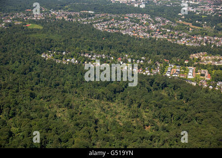 Vista aerea da Bredeney di Stadtwald variava danni, Essen Stadtwald e la zona intorno al Lago Baldeneysee Essen e la regione della Ruhr, Foto Stock