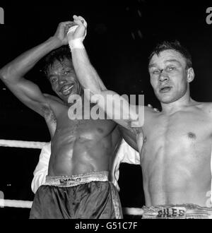 Boxing - Mondo leggero titolo di lotta - Joe Brown v Dave Charnley - Earls Court Arena, Londra Foto Stock