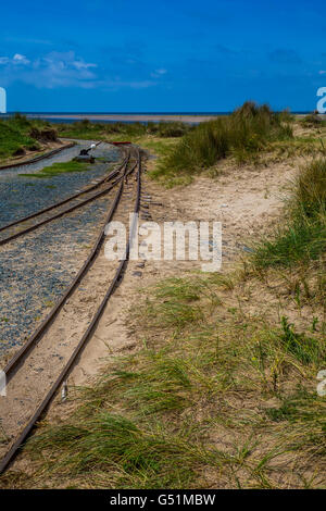 Fairbourne e Barmouth Steam Railway, West Wales, Regno Unito, Barmouth baia a sud della foce del fiume Mawddach in Gwynedd Foto Stock