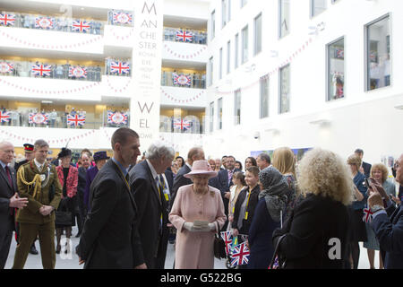 Royal visita a Manchester Foto Stock