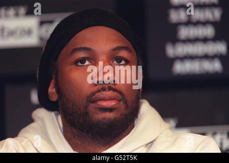 Lennox Lewis Botha conferenza stampa Foto Stock